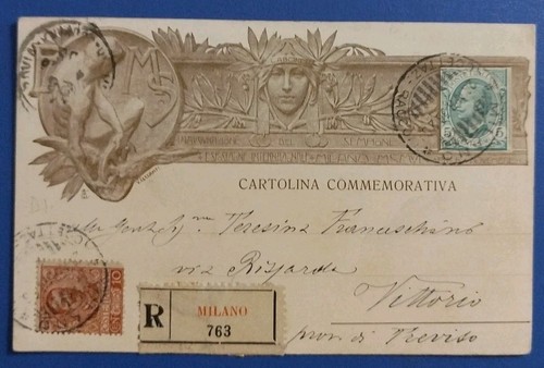 1906 intero postale sempione - intero,