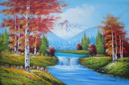 Dipinto olio 24x36 autunno