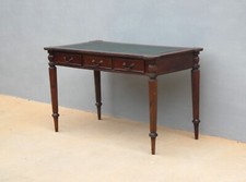 Scrittoio scrivania tre cassetti in legno esotico, '900 - L 125 x P 65 cm!