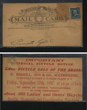 US  bicycle  sale post  card