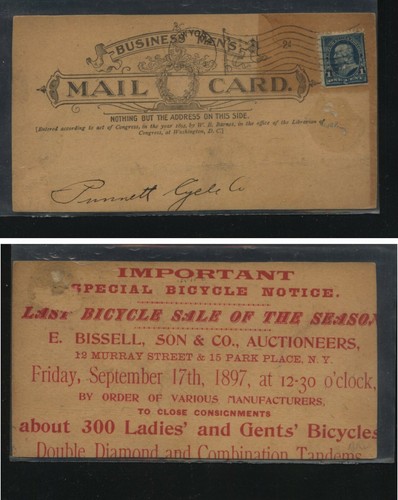 Cartolina vendita biciclette