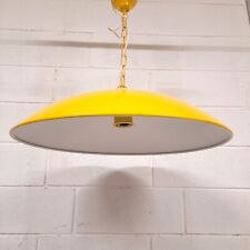 Lampadario disco giallo modernariato. Lampadario a sospensione