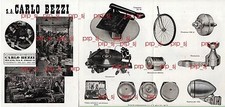 BEZZI MILANO COSTRUZIONI ELETTROTECNICHE BICICLETTA FANALI MOZZO DINAMO 1950