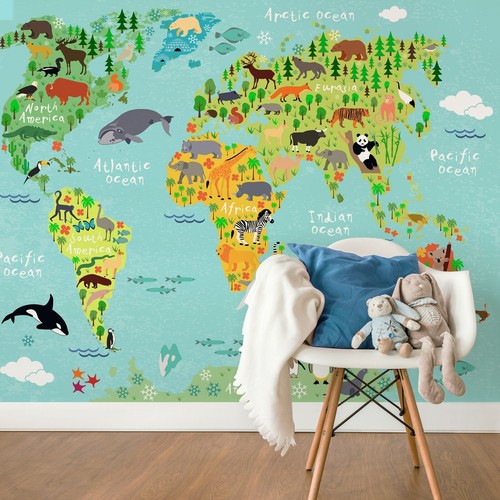 Mondo mappa animali - mappa,