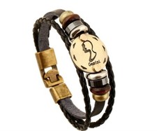Bracciale Zodiaco simil cuoio-