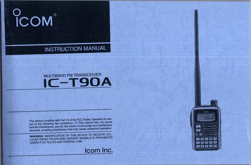 Nuovo icom t90a manuale - nuovo, ic-t90a