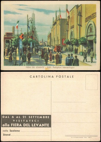 Cartolina bari puglia fiera - bari,