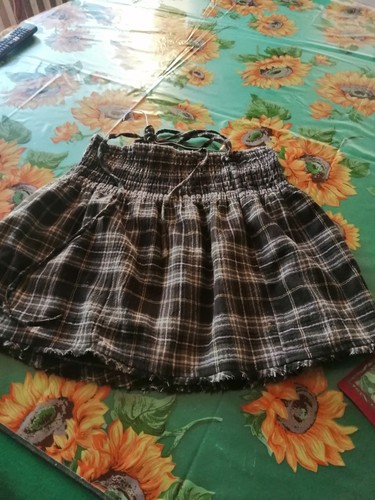 Minigonna tartan verde oliva - minigonna,
