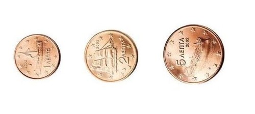 Grecia rotolino tris monete - da,