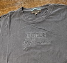 Guess by Marciano, maglia uomo t-shirt nera manica lunga logo rilievo
