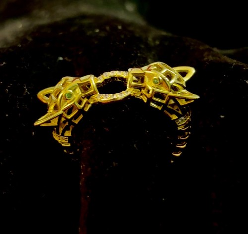 Anello pantera oro doppia