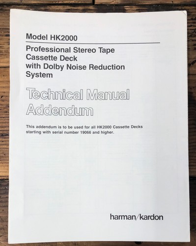 Harmon kardon hk2000 2000 - hk2000,