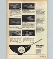 1970 PAPER AD Revel Craft Motor Boats 30' Seamate 27' Express 24' Key Largo