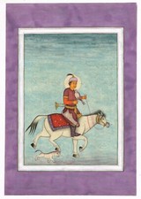 Art dipinto mughal king - art,