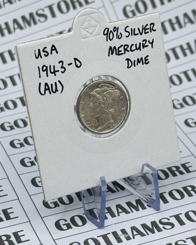 1943 mercury dime 10 - 1943-d,
