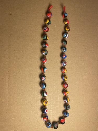 Collana annodata colorata - colorata, in