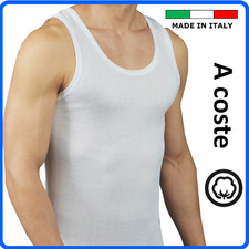 Canotta intima uomo a costine