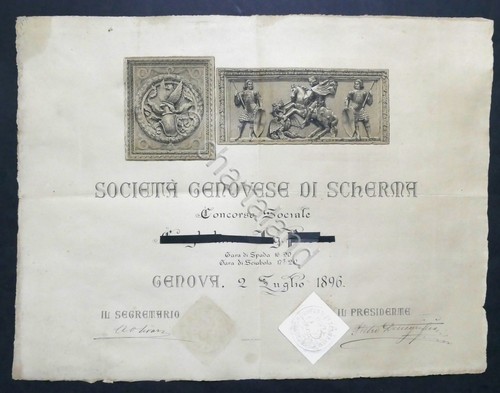 Società genovese scherma - società,