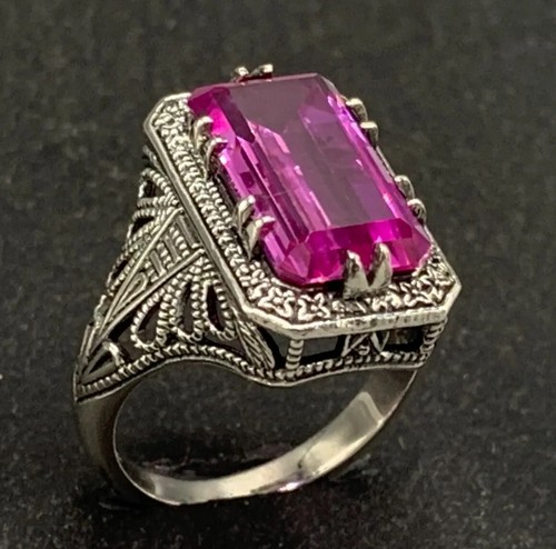 Anello zaffiro rosa - ,