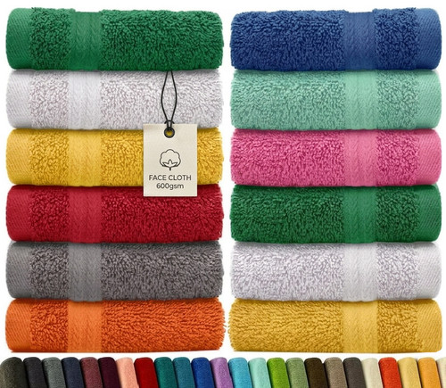 Set 12x panno viso flanelle - set,