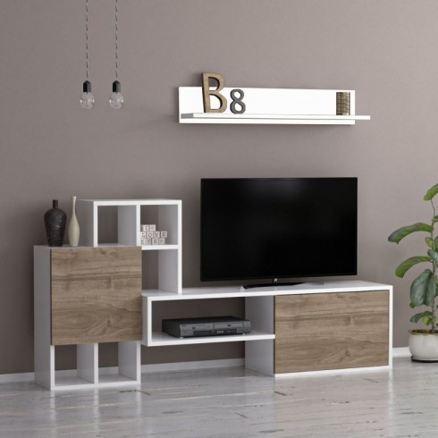 Parete attrezzata legno - attrezzata,