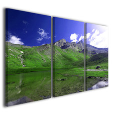 Quadro su tela montagna lago