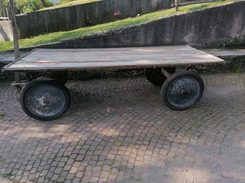Carro legno ruote - carro, in