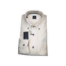 Camicia Uomo Navigare Button-Down Con Interno Collo E Polsi I Fantasia  Con...