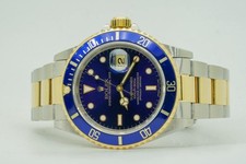 Rolex Submariner 16613 Ser. X 1991 Gold & Steel Blue Purple Dial 10235