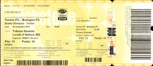 Biglietto stadio torino - stadio, fc