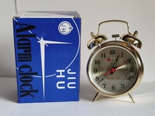 SVEGLIA VINTAGE IN METALLO - Orologio a corda analogico con scatolo