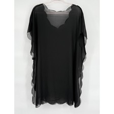 Abito Caftano Nero 4XL Taglie