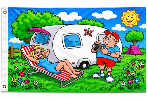 Drapeau camping 150 - camping, cm