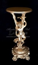 Tavolino porta telefono colonna silik antico alzatina Angelo puttino oro barocco