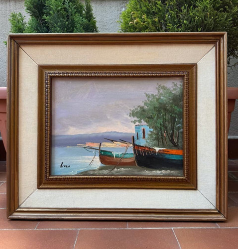Dipinto olio tela - olio, su