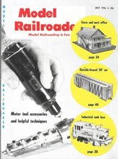 Modellismo Ferroviario Luglio 1956 Negozio Generale Ufficio Postale Layout a Vita Motore Strumenti