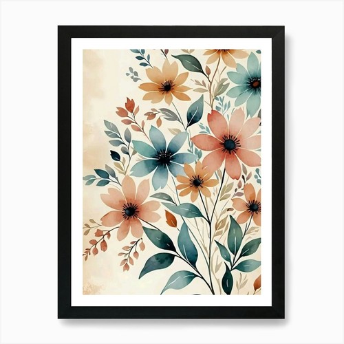 Quadro acquerello floreale