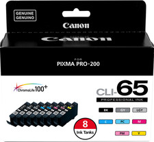 Cartucce di inchiostro nuove originali Canon CLI-65 colore nero 8 pezzi PIXMA PRO-200