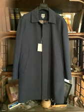 HARDY AMIES, SAVILE ROW - CAPPOTTO BLU A POIS - PURO COTONE - MADE IN ENGLAND