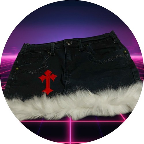 Mini skirt denim y2k - denim,