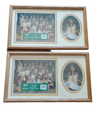 Lotto di 2 - Cornici vintage in legno / sport di squadra / nuove vecchio stock