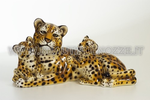 Leopardo con cuccioli - leopardo,