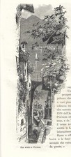 Stampa antica varenna contrada - varenna,
