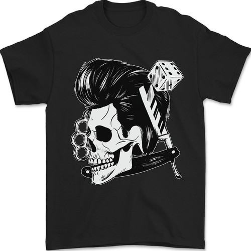 Shirt rockabilly con - t-shirt, teschio