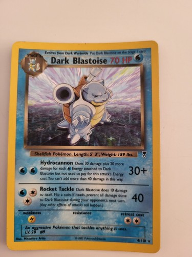 Pokémon carta dark blastoise - carta,