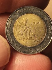 Moneta della Repubblica di San Marino 500 lire 1989 