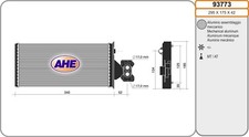 YY RADIATORE RISCALDAMENTO FIAT EUROCARGO I-III AHE 93773 OE 98418409