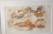 Tecnica mista, senza titolo (50x70) del 1963, del pittore Ausonio Tanda.