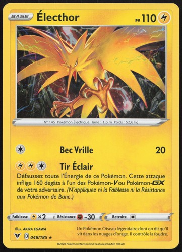Carte pokémon électhor - pokémon,