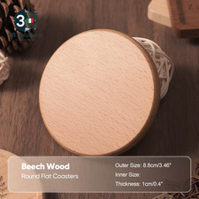 1pc solid walnut wood coaster - walnut,